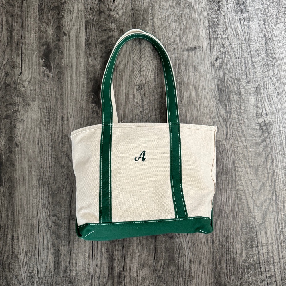 LL Bean Boat Tote, Letter A